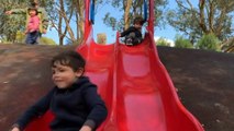 Parents and children rejoice as Melbourne's playgrounds reopen