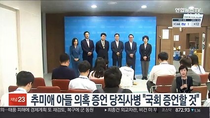추미애 아들 의혹 증언 당직사병 "국회 증언할 것"