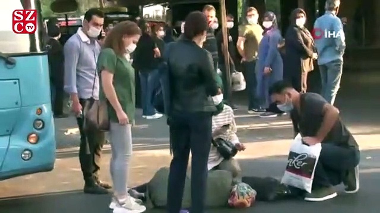 Ankara’da durağa giden kadına halk otobüsü çarptı