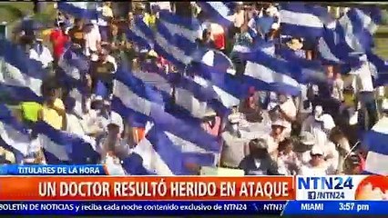 Marcha contra Daniel Ortega es irrumpida a tiros y deja un herido