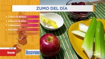 Zumo del día: mora, manzana, jengibre y apio