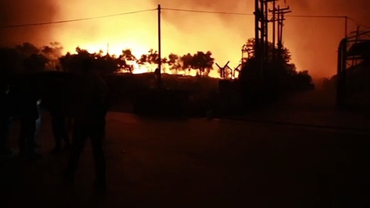 Größtes griechisches Flüchtlingslager Moria in Flammen