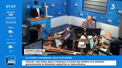 Aké-Hervé Adjoualé, le prédident de la FCPE 31 sur France Bleu Occitanie