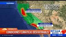 Dramática situación en California por incendios forestales