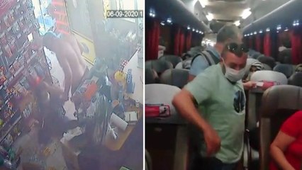 Market sahibi kadını taciz ve darp etmişti; zanlının yakalandığı anlar kamerada