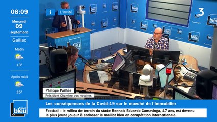 Philippe Pailhès, le président des notaires de la Cour d'Appel de Toulouse sur France Bleu Occitanie.