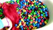 Little Mermaid Ariel Swimming in Pool of M&M's Chocolate Surprise with Disney Finding Dory Surprises