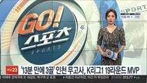 [프로축구] '13분 만에 해트트릭' 인천 무고사, K리그1 19라운드 MVP