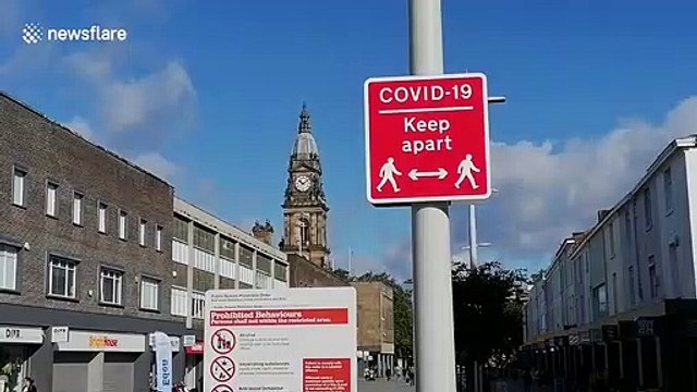 Streets of Bolton quiet as restrictions tightened amid rise in COVID cases