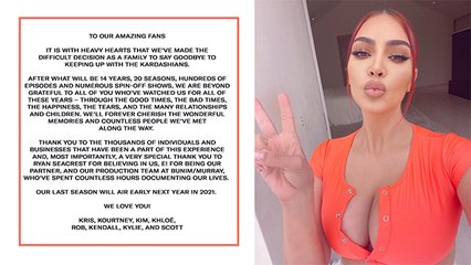 ‘KUWTK’ Comes To An End After 20 Seasons: 'This Show Made Us Who We Are'