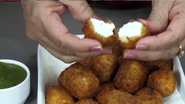 Crunchy Paneer Nuggets Recipe - Crispy Paneer bites - Quick Paneer snacks - Nisha Madhulika - Rajasthani Recipe - Best Recipe House