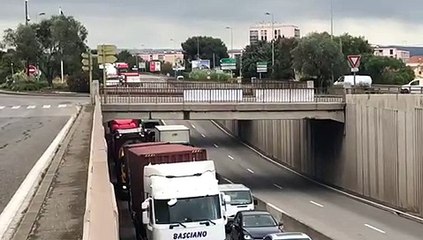 L’accident a provoqué un embouteillage très important