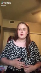 Una joven grababa un video cuando por sorpresa alguien cae del techo