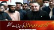 Governor Sindh  Imran Ismail talks to media