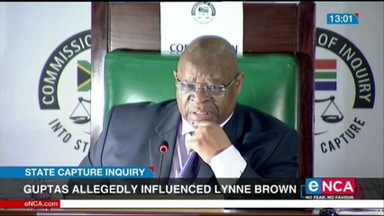 Guptas allegedly influenced Lynne Brown