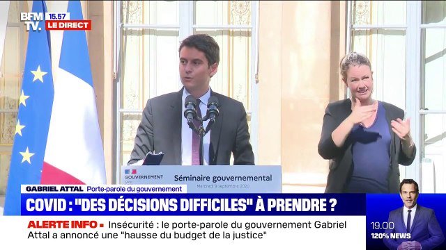 Gabriel Attal: Depuis le début ce cette crise, les décisions à prendre sont toujours difficiles