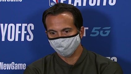 Basket-Ball - NBA - Erik Spoelstra press conference after Game 5 Heat vs Bucks
