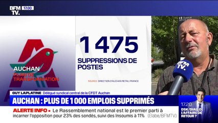1475 suppressions de postes chez Auchan: les salariés "ne s'attendaient pas à une telle déflagration"