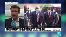Présidentielle en Côte d'Ivoire : N'Guessan veut faire invalider la candidature de Outtara