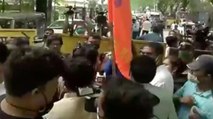 Kangana supporters raise slogans against Maha govt