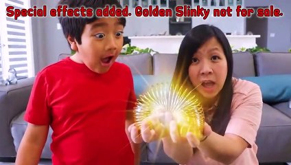 Ryan vs Mommy Slinky Challenge! Filling Up our whole house with Slinky!!!