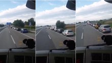 Quando vão estes automobilistas perceber que não há motivo para estarem na fila?