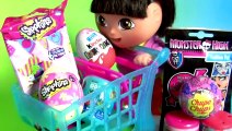 SURPRISE EGGS Dora the Explorer Kinder Shopkins Egg 5 Mashems Fashems Disney Princess Chupa Chups