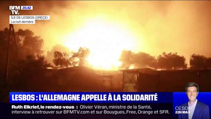 Grèce: plusieurs milliers de migrants sans abri après l'incendie d'un camp sur l'île de Lesbos