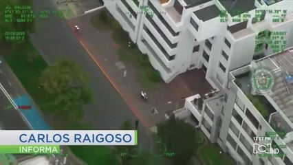 ¡De película! Con ayuda de helicóptero capturan a ladrones en Bogotá