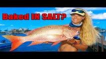 Mutton Snapper Catch Clean Cook! SALT-ENCRUSTED Whole Fish!