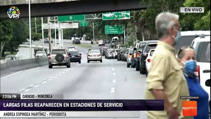 Caracas - Largas filas en la Prados del Este para repostar combustible - VPItv