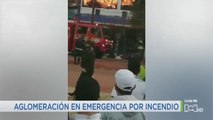 Curiosos no respetaron medidas de bioseguridad y se amontonaron para ver un incendio