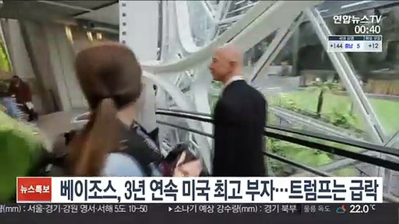 베이조스, 3년 연속 미국 최고 부자…트럼프는 급락