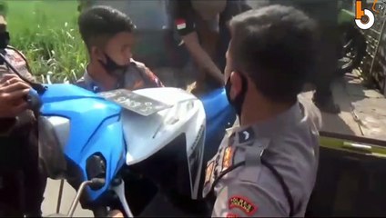POLISI SITA PULUHAN SEPEDA MOTOR DARI LOKASI BALAP LIAR