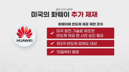 [앵커리포트] 美 화웨이 제재 곧 발효...국내 기업도 영향 / YTN