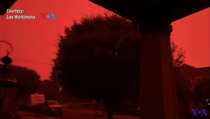 Ngeri, Fenomena Langit Merah di California akibat Kebakaran Hutan