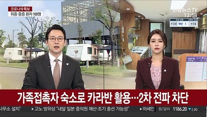 가족접촉자 숙소로 카라반 활용…2차 전파 차단