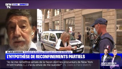 Le président de Bordeaux Métropole estime qu'un reconfinement partiel est "un risque fort"