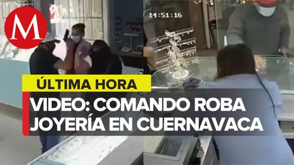 Roban joyería frente al palacio de gobierno en Cuernavaca