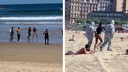 Une surfeuse positive au COVID-19 se fait arrêter sur la plage