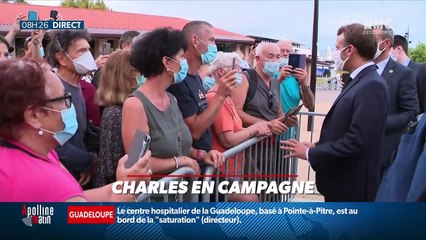 Charles en campagne : Emmanuel Macron interpellé après une quinte de toux - 10/09