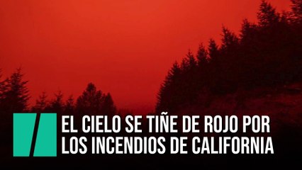 El cielo de Oregon se tiñe de rojo por los incendios forestales de California