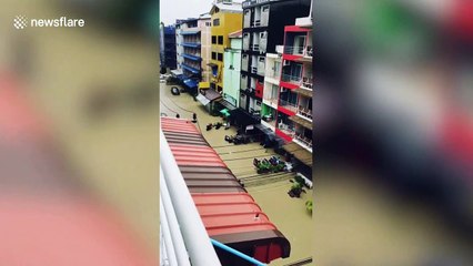 Heavy rain causes flooding in Phuket, Thailand