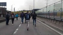 Bloqueos en Transmilenio de la Autopista Sur afectan a usuarios de Soacha