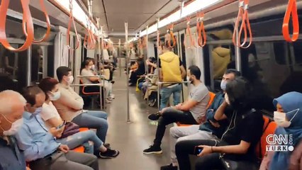 Sabahın ilk saatlerinde metro  | Video