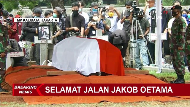 Prosesi Pemakaman Jakob Oetama di Taman Makam Pahlawan Kalibata