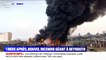 Les premières images d'un incendie en cours au port de Beyrouth, un mois après la terrible explosion