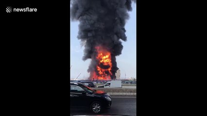 Massive fire breaks out at Beirut port weeks after deadly explosion