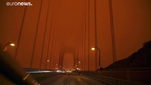 شاهد: سماء برتقالية مهيبة تضفي صبغة نهاية العالم على مدينة سان فرانسيسكو الأمريكية