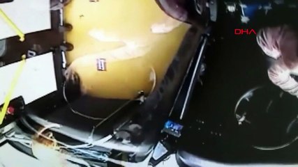 Kafesinden kaçan kedi otobüsü birbirine kattı: o anlar kamerada